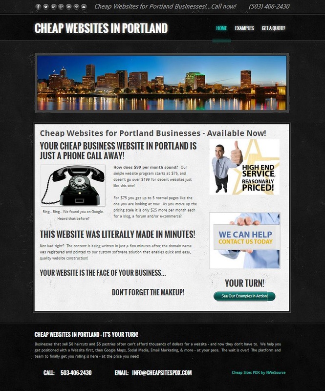 Example website design 3