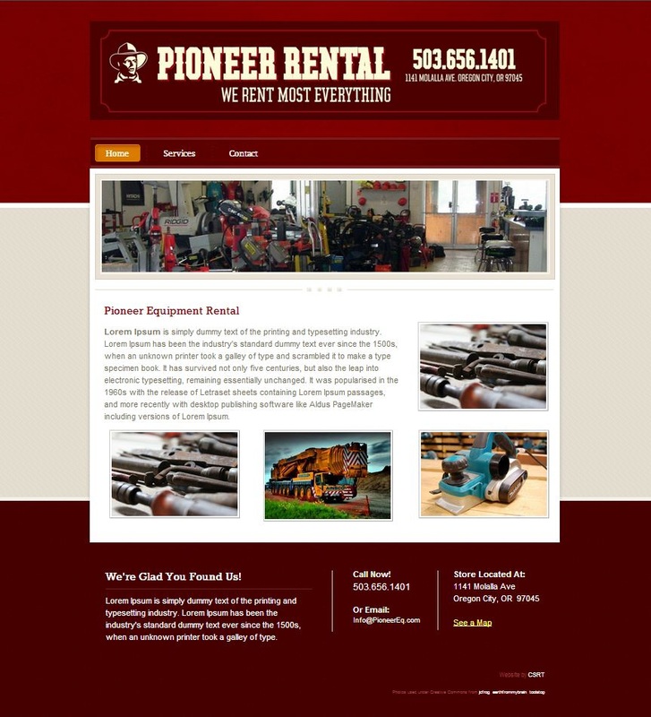 Example website design 2